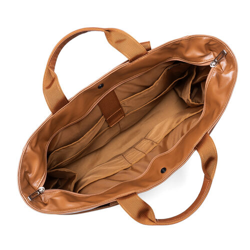 ビジネストートバッグ（3WAY・トート・リュック・手持ち・合皮製・耐水・簡単お手入れ・ビジネス・カジュアル・ブラウン）