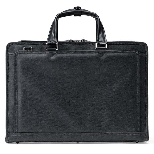 ビジネスバッグ（日本製・岡山デニム・2WAY・手持ち・肩掛け・ショルダー・防水加工生地・A4対応・14ポケット・ブラック）