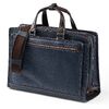 ビジネスバッグ（日本製・岡山デニム・2WAY・手持ち・肩掛け・ショルダー・防水加工生地・A4対応・14ポケット・ネイビー）