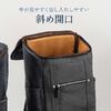 ビジネスリュック（日本製・岡山デニム・ボックスパック・スクエア形状・手持ち・防水加工生地・A4対応・12ポケット・通勤・通学・多機能・メンズ・ネイビー）