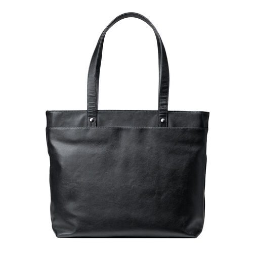 トートバッグ（本革・メンズ・レディース・通勤・ビジネス・おしゃれ・通学・A4・大きめ・レザー・ビジネスバッグ・ノートPC・ブラック）