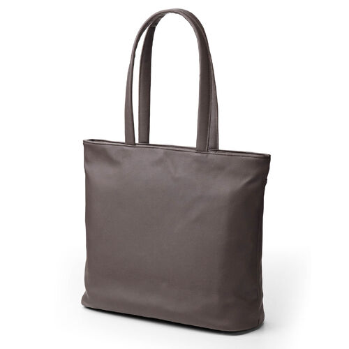 トートバッグ（メンズ・PUレザー・ビジネスバッグ・ノートPC14型対応・カジュアル・シンプル・ファスナー付き・通勤・通学・おしゃれ・レディース・合成皮革・A4・ブラウン）