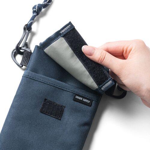 ショルダースマホポーチ（軽量ショルダースマホケース・パスポート収納・小銭入れ・面ファスナー・ショルダーバッグ・ネックポーチ・ネイビー）