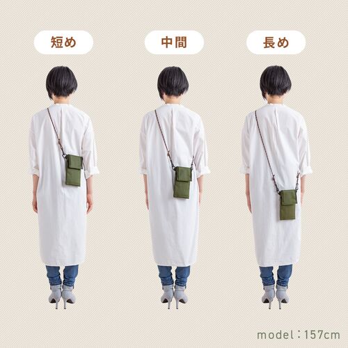 ショルダースマホポーチ（軽量ショルダースマホケース・パスポート収納・小銭入れ・面ファスナー・ショルダーバッグ・ネックポーチ・ネイビー）