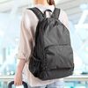 折りたたみリュック（Lサイズ・23L・サブバッグ・エコバッグ・折りたたみバックパック・コンパクトリュック・ポケッタブルリュック・圧縮・撥水・ブラック）