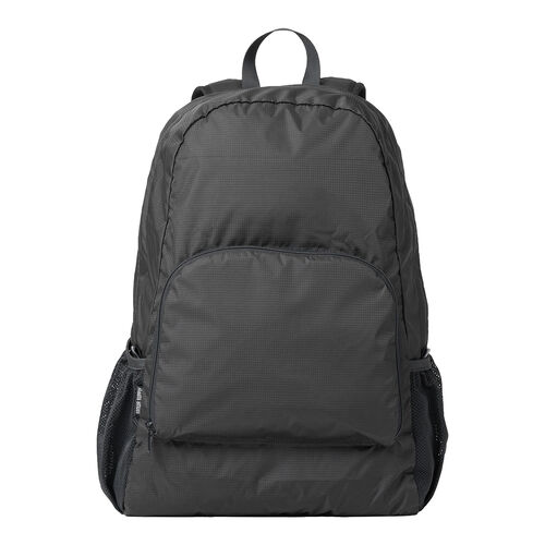 折りたたみリュック（Lサイズ・23L・サブバッグ・エコバッグ・折りたたみバックパック・コンパクトリュック・ポケッタブルリュック・圧縮・撥水・ブラック）