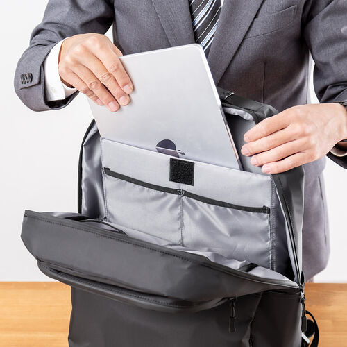 ビジネスリュック（ビジネスバッグ・超軽量・超撥水・大容量・止水ファスナー・キャリーサポーター・14リットル）