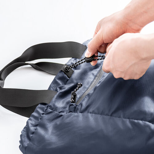 折りたたみリュック & トートバッグ（マイバッグ・コンパクト・エコバッグ・サブバッグ・22L・撥水・軽量・高機能・ネイビー）