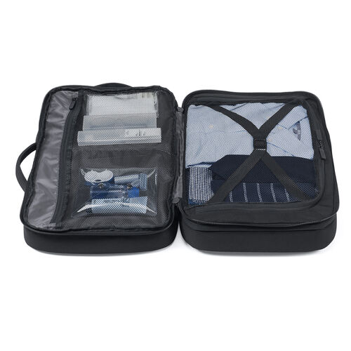 リュック（マチ拡張・ビジネス・大容量・21L～32L・PCリュック・シンプル・撥水・多機能・バックパック・メンズ・旅行・出張・ブラック）