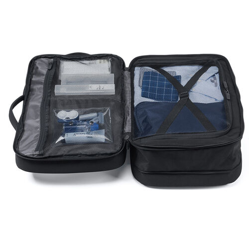 リュック（マチ拡張・ビジネス・大容量・21L～32L・PCリュック・シンプル・撥水・多機能・バックパック・メンズ・旅行・出張・ブラック）