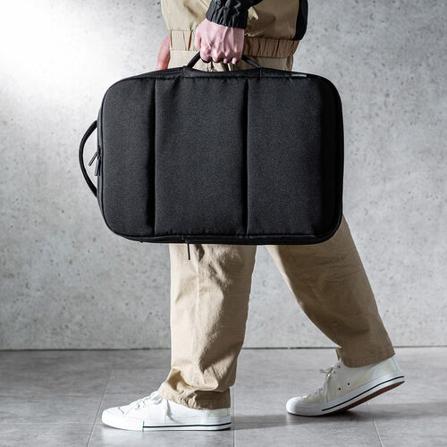 リュック（マチ拡張・ビジネス・大容量・21L～32L・PCリュック・シンプル・撥水・多機能・バックパック・メンズ・旅行・出張・ブラック）