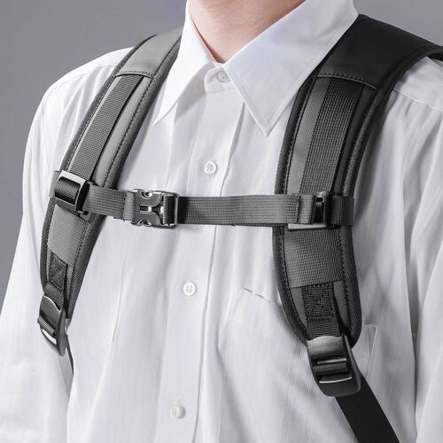 リュック（マチ拡張・ビジネス・大容量 22L～35L・PCリュック・シンプル・PUコーティング・耐水・撥水・多機能・バックパック・メンズ・旅行・出張・ブラック）