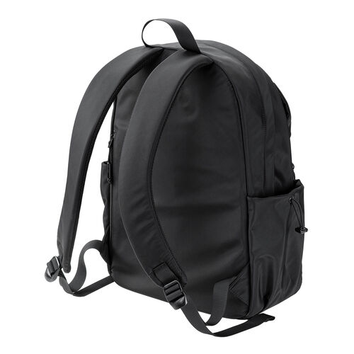 タウンリュック（カジュアル・ビジネスバッグ・19L・軽量・男女兼用・タックデザイン・バックパック・撥水・A4サイズ・14インチ・ノートPC収納・メンズ・レディース・通勤・通学・旅行・ブラック）