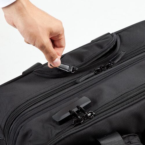 ビジネスキャリーバッグ（機内持ち込みサイズ・最大36リットル・マチ拡張対応・レインカバー付属）