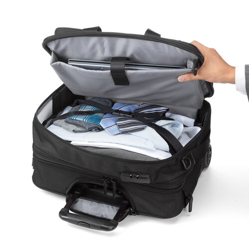 ビジネスキャリーバッグ（機内持ち込みサイズ・最大36リットル・マチ拡張対応・レインカバー付属）