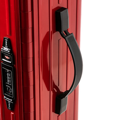 スーツケース（キャリーケース・折りたたみ対応・容量35リットル・静音キャスター・ポリカーボネート・コロコロ・レッド）