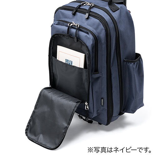 キャリーリュック（ソフトキャリー・レディース・メンズ・機内持ち込み・2WAY・大容量・ビジネス・おしゃれ・おすすめ・ブラック・防災・防災バック・非常持ち出し袋）BAGCR006BK