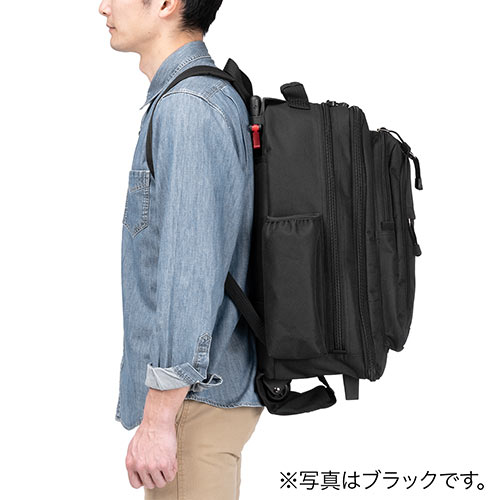 キャリーリュック（ソフトキャリー・レディース・メンズ・機内持ち込み・2WAY・大容量・ビジネス・おしゃれ・おすすめ・ネイビー・防災・防災バック・非常持ち出し袋）BAGCR006NV