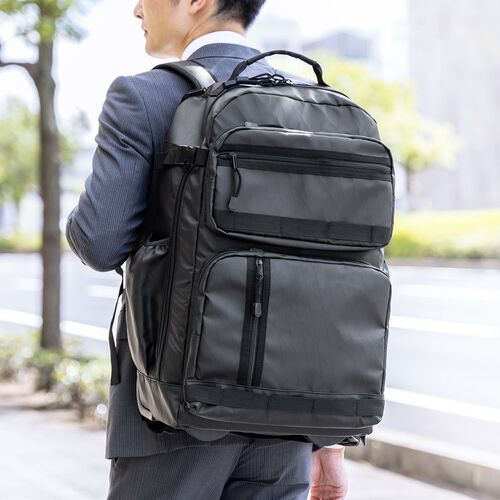 キャリーリュック（キャリーバッグ・ ソフトキャリー・ビジネスキャリー・ビジネスリュック・２WAY・35リットル・2輪・出張・旅行・トラベル・おしゃれ・おすすめ・防災・非常持ち出し袋）