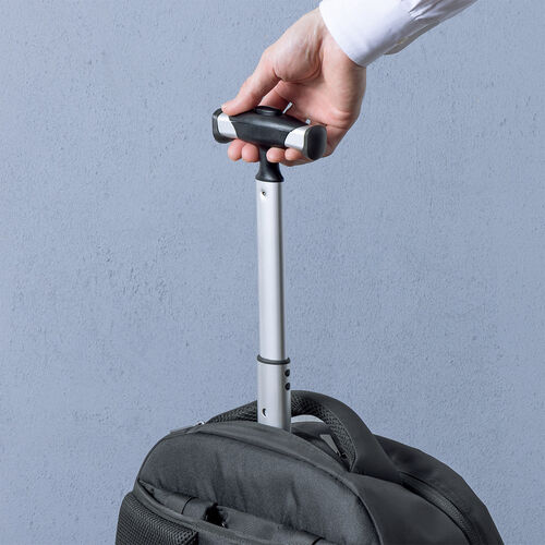 キャリーリュック（キャリーバッグ・2WAY・トロリー・4輪・ビジネスリュック・35リットル・ブラック）