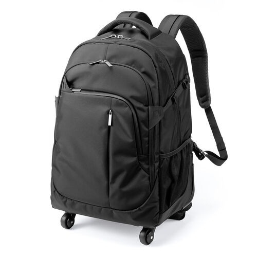 キャリーリュック（キャリーバッグ・2WAY・トロリー・4輪・ビジネスリュック・35リットル・ブラック）