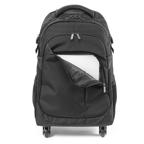 キャリーリュック（キャリーバッグ・2WAY・トロリー・4輪・ビジネスリュック・35リットル・ブラック）