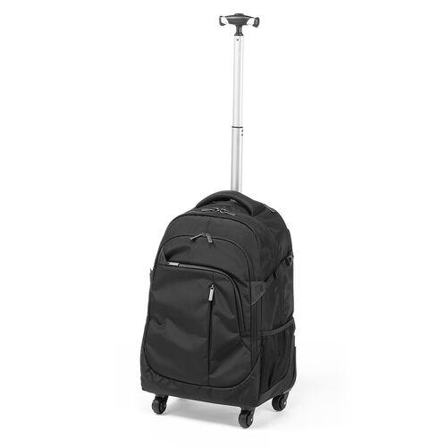 キャリーリュック（キャリーバッグ・2WAY・トロリー・4輪・ビジネスリュック・35リットル・ブラック）