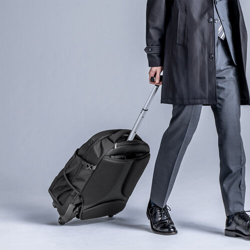 キャリーリュック（キャリーバッグ・2WAY・トロリー・4輪・ビジネスリュック・35リットル・ブラック）