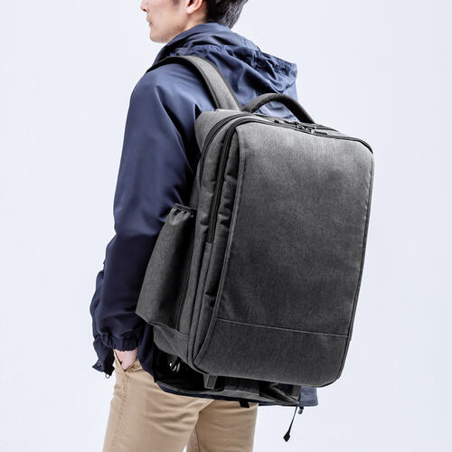 キャリーリュック（リュックキャリー・キャリーバッグ・2way・35L・キャリーバッグ・ビジネスリュック・機内持ち込み・ブラック・防災・防災バック・非常持ち出し袋）