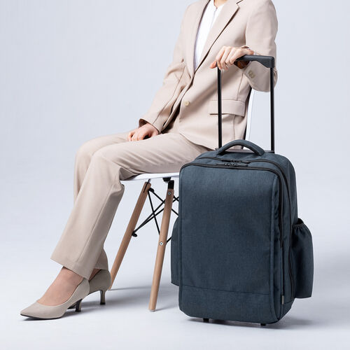 キャリーリュック（リュックキャリー・キャリーバッグ・2way・35L・キャリーバッグ・ビジネスリュック・機内持ち込み・ネイビー・防災・防災バック・非常持ち出し袋）