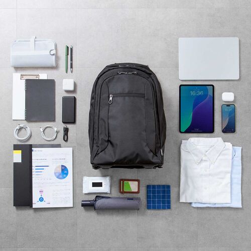 キャリーバッグ（リュック機能・T字ハンドル・1本軸キャリーバー・2WAY・ビジネス・機内持ち込み・スーツケース・撥水・軽量・旅行・出張・1泊2日・ブラック）