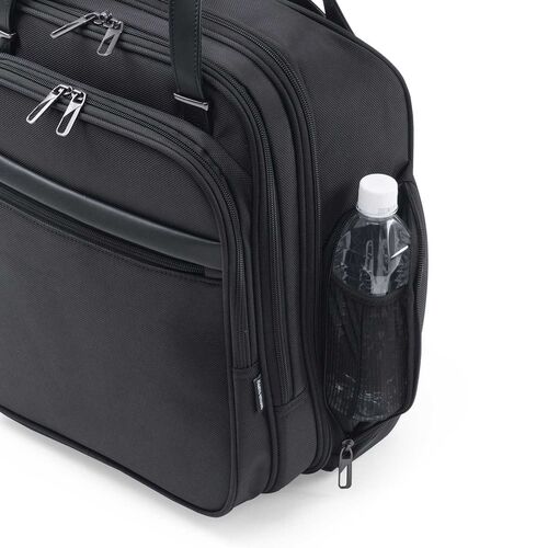 スリムキャリーバッグ（ビジネスバッグ・大容量・22L・縦長・小型・機内持ち込み・2輪・旅行・出張・撥水・メンズ・ブラック）