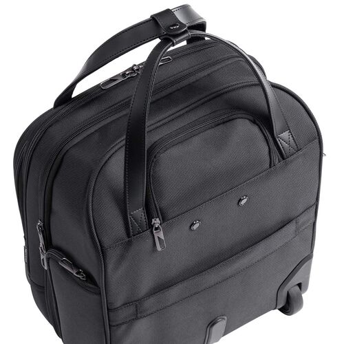 スリムキャリーバッグ（ビジネスバッグ・大容量・22L・縦長・小型・機内持ち込み・2輪・旅行・出張・撥水・メンズ・ブラック）