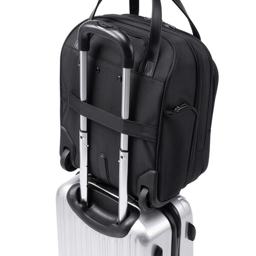 スリムキャリーバッグ（ビジネスバッグ・大容量・22L・縦長・小型・機内持ち込み・2輪・旅行・出張・撥水・メンズ・ブラック）