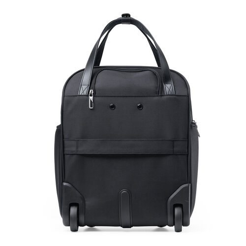 スリムキャリーバッグ（ビジネスバッグ・大容量・22L・縦長・小型・機内持ち込み・2輪・旅行・出張・撥水・メンズ・ブラック）