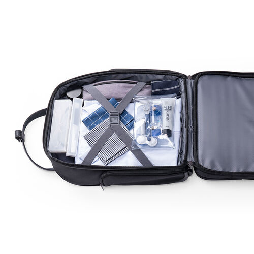 スリムキャリーバッグ（ビジネスバッグ・大容量・22L・縦長・小型・機内持ち込み・2輪・旅行・出張・撥水・メンズ・ブラック）