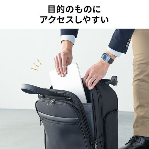 スリムキャリーバッグ（ビジネスバッグ・大容量・22L・縦長・小型・機内持ち込み・2輪・旅行・出張・撥水・メンズ・ブラック）