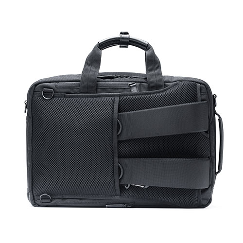 バッグ（ショルダー・リュック・ビジネス・メンズ・大容量・コーデュラ使用・テフロン加工・撥水・16.7L・Mサイズ・ブラック）