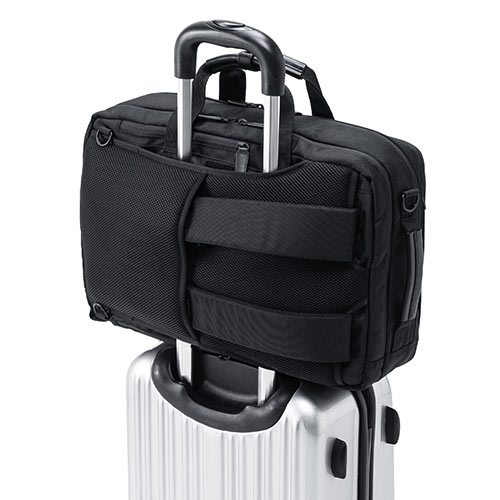 バッグ（ショルダー・リュック・ビジネス・メンズ・大容量・コーデュラ使用・テフロン加工・撥水・23.5L・Lサイズ・ブラック）