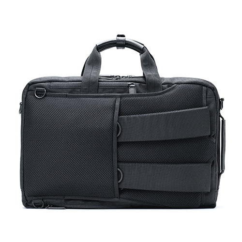 バッグ（ショルダー・リュック・ビジネス・メンズ・大容量・コーデュラ使用・テフロン加工・撥水・23.5L・Lサイズ・ブラック）