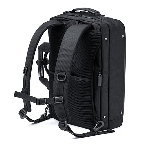 バッグ（ショルダー・リュック・ビジネス・メンズ・大容量・コーデュラ使用・テフロン加工・撥水・23.5L・Lサイズ・ブラック）