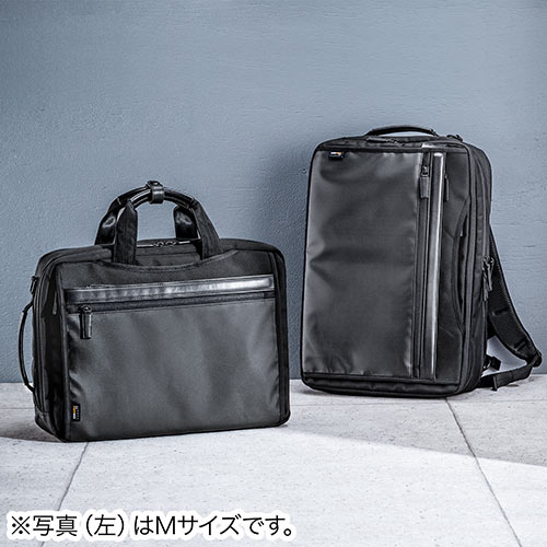 バッグ（ショルダー・リュック・ビジネス・メンズ・大容量・コーデュラ使用・テフロン加工・撥水・23.5L・Lサイズ・ブラック）