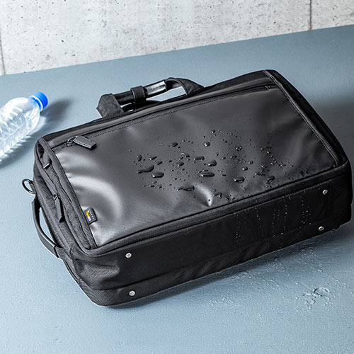 バッグ（ショルダー・リュック・ビジネス・メンズ・大容量・コーデュラ使用・テフロン加工・撥水・23.5L・Lサイズ・ブラック）