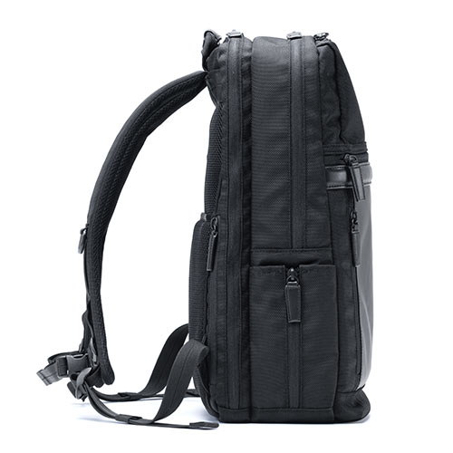 ビジネスリュック（メンズ・レディース・大容量・20リットル・軽量・コーデュラ使用・テフロン加工・撥水・ブラック）