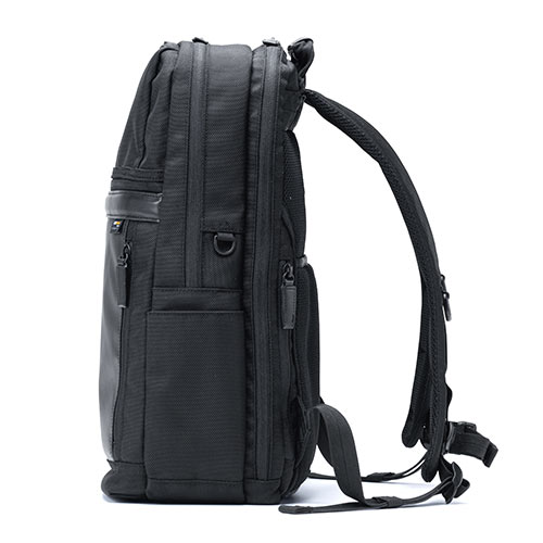 ビジネスリュック（メンズ・レディース・大容量・20リットル・軽量・コーデュラ使用・テフロン加工・撥水・ブラック）