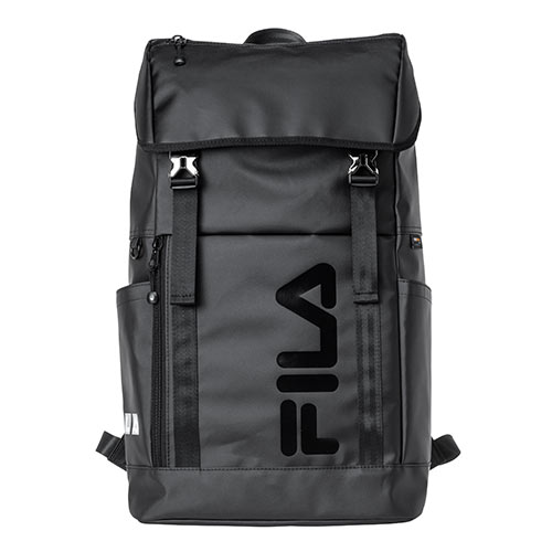 リュック（FILA・大容量22L・黒・メンズ・レディース・スクエア型・バックパック・通勤・通学）