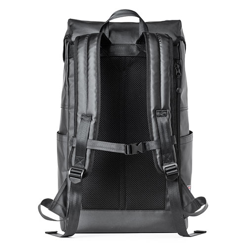 リュック（FILA・大容量22L・黒・メンズ・レディース・スクエア型・バックパック・通勤・通学）