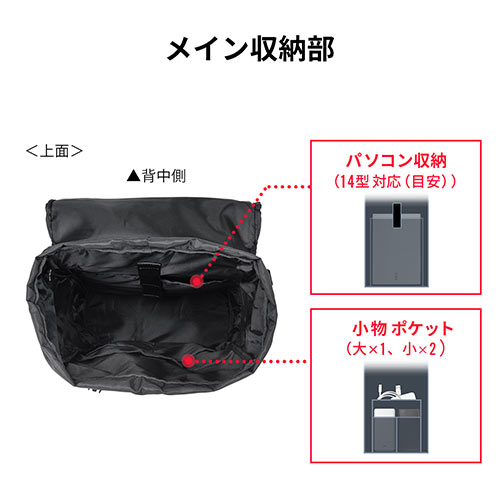 リュック（FILA・大容量22L・黒・メンズ・レディース・スクエア型・バックパック・通勤・通学）