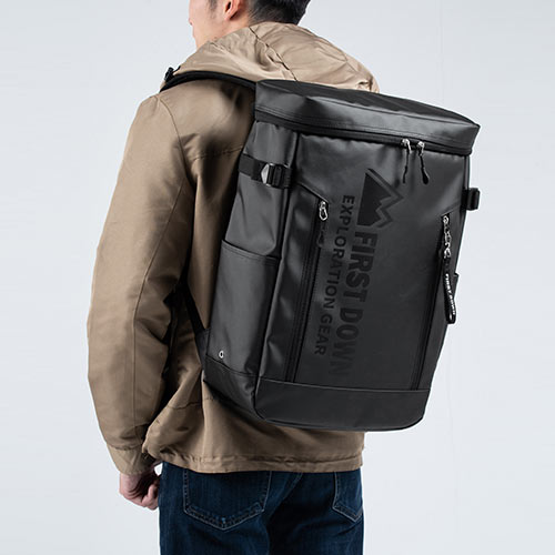 バックパック（スクエア型・リュック・メンズ・ビジネス・A4・旅行・ファーストダウン・22L・撥水・通勤・通学）