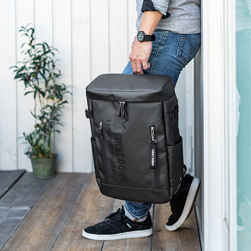 バックパック（スクエア型・リュック・メンズ・ビジネス・A4・旅行・ファーストダウン・22L・撥水・通勤・通学）